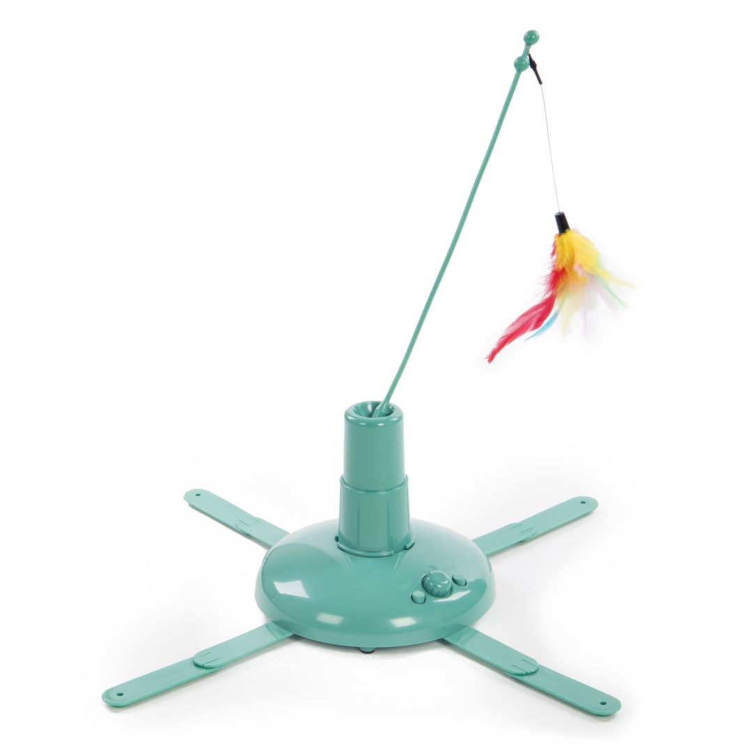 SmartyKat Loco Motion Electronic Motion Teaser Wand Cat Toy, Battery Powered