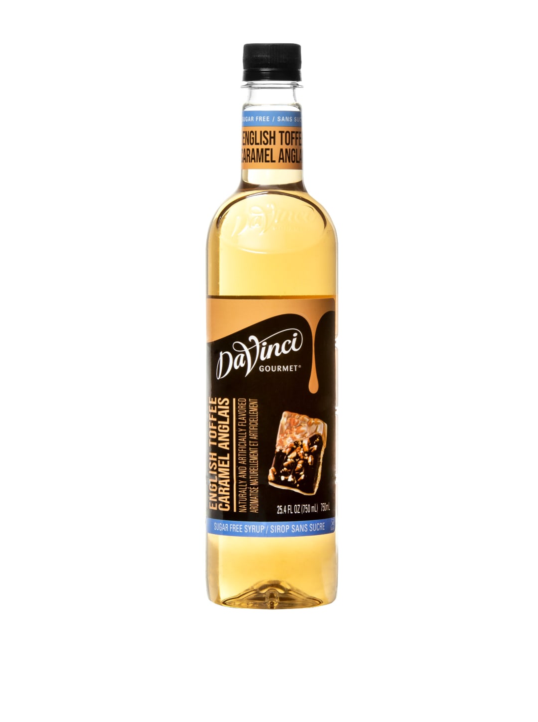 DaVinci Gourmet Sugar Free English Toffee Syrup, Plastic Bottle, 4 x 750 mL
