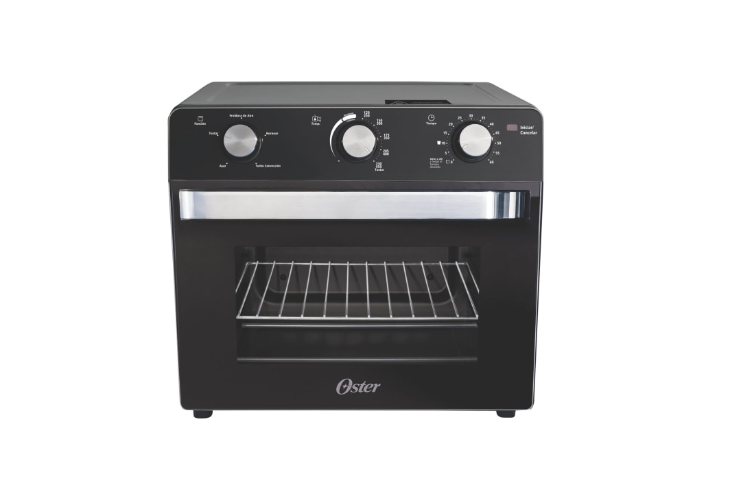 Oster® Horno con Freidora de Aire, Capacidad de 22 Litros, Recubrimiento Antiadherente, Negro, TSSTTVMAF1NS 