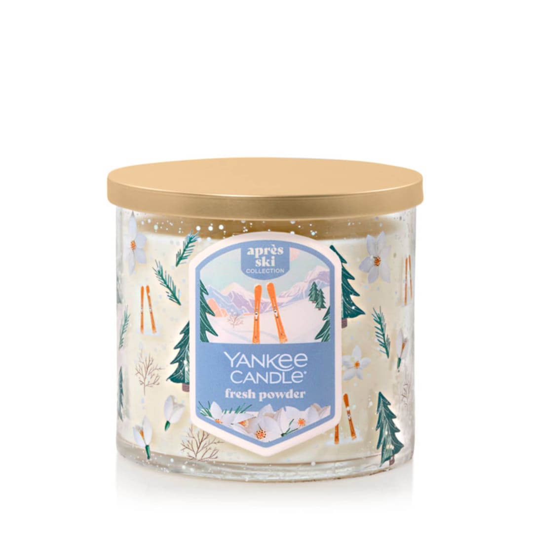 Yankee Candle Fresh Powder, 14.5 oz 3-Wick Candle with up to 40 Hour Burn Time