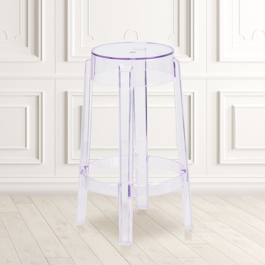 Laney 25.75'' High Transparent Counter Height Stool