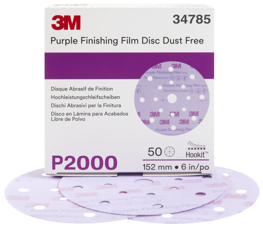 3M™ Hookit™ Brúsny kotúč  Purple 260L, 150 mm, 17 Dier, P2000, 34785