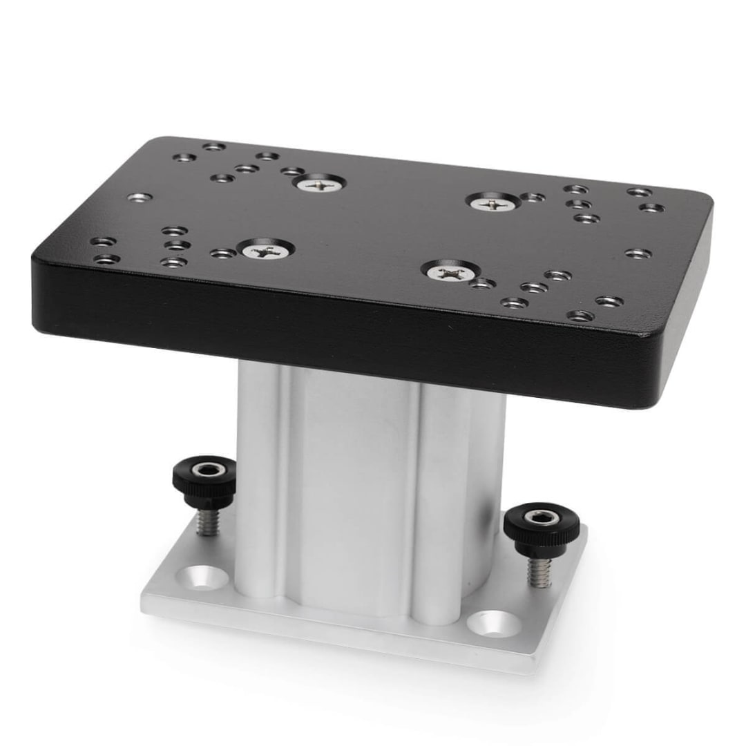 Fixed-Base Pedestal Mount, Aluminum, 4"