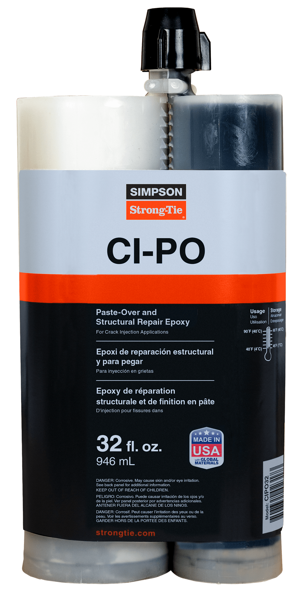 Simpson Strong-Tie CIPO32 CI-PO™ Paste-Over and Structural Repair Epoxy (32 oz.)