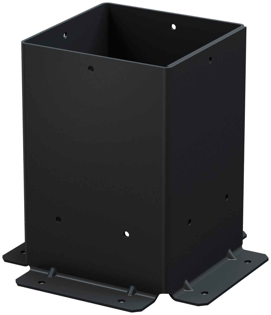 Simpson Strong-Tie SAGE-B66-KT2 Outdoor Accents® Sage System™ Black Powder-Coated Post Base for 6x6 with Screws (2-Qty)