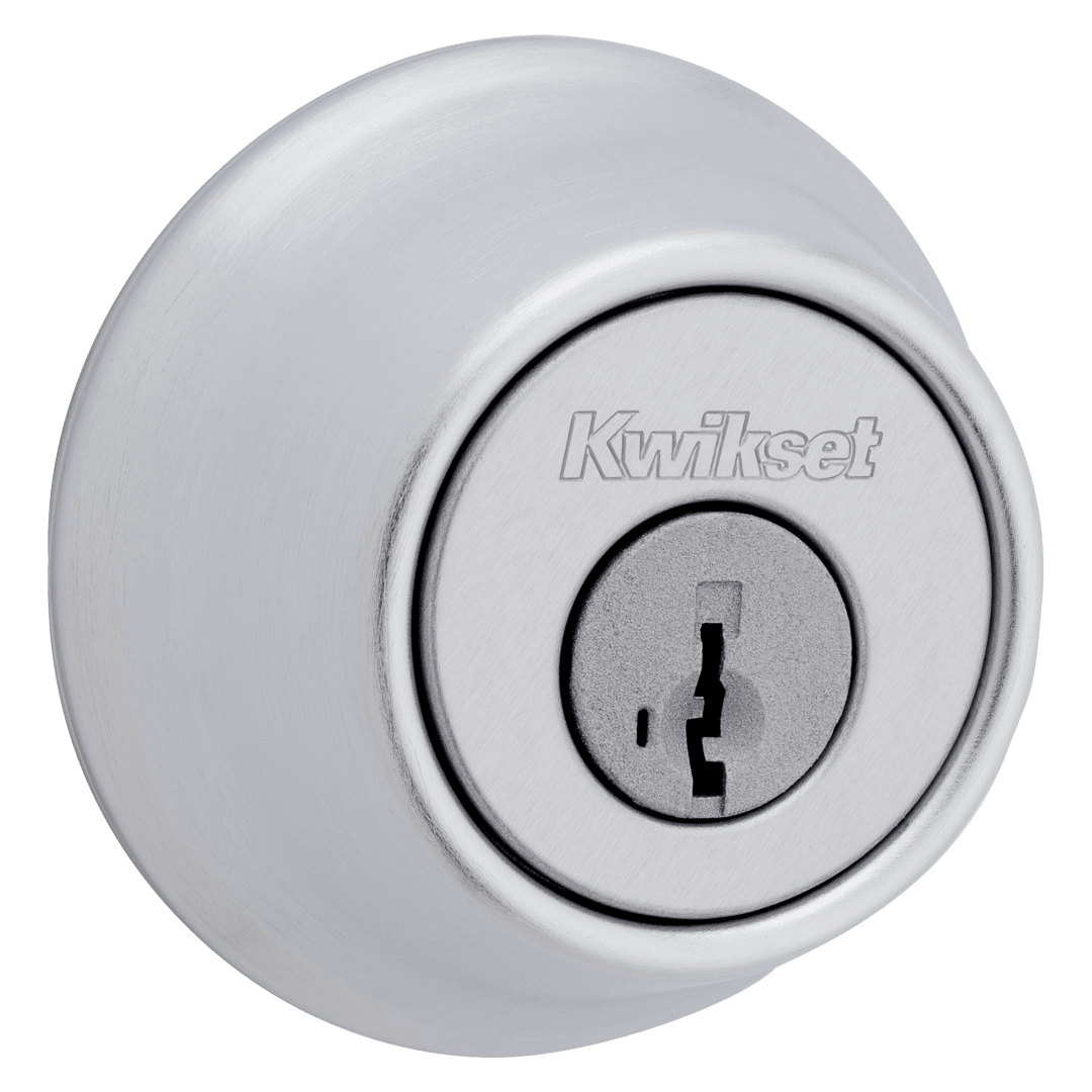 660 Deadbolt, Keyed One Side, featuring SmartKey Security™ in Satin Chrome