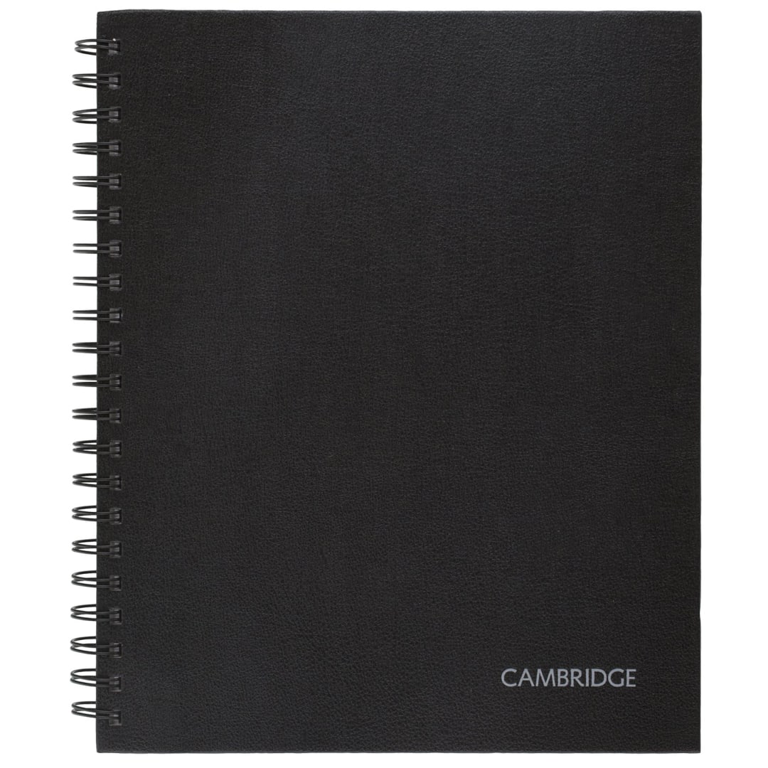  Hardcover Legal Ruled Business Notebook with Pocket, 96 Sheets, Black, 9 in x 11 in