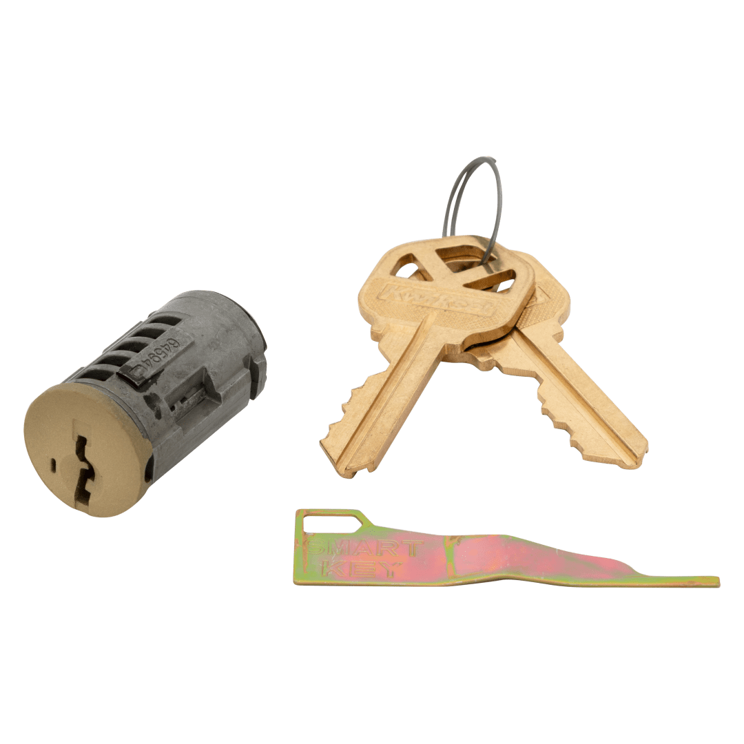 SmartKey Cylinder for Entry Knob/Lever in Polished Brass or Antique Brass Finish