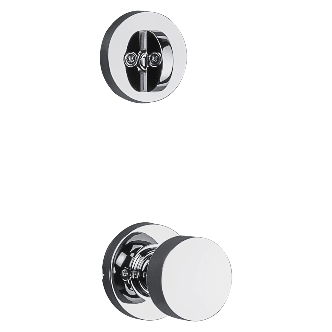 966 Single Cylinder Interior Pack w/ Round Rose Pismo Knob for Signature Series Handlesets in Polished Chrome