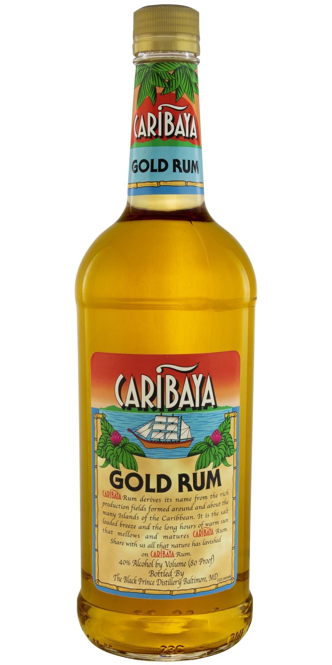 Caribaya Gold Rum 1l 80 Proof