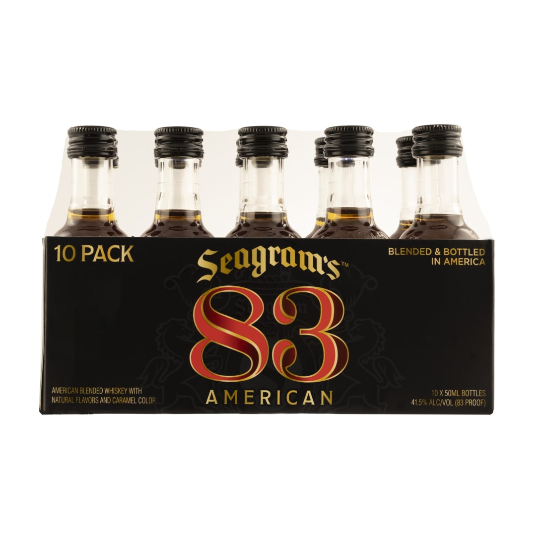 Seagram's 83 American Blended Whiskey 10 Pack 50ml 83 Proof