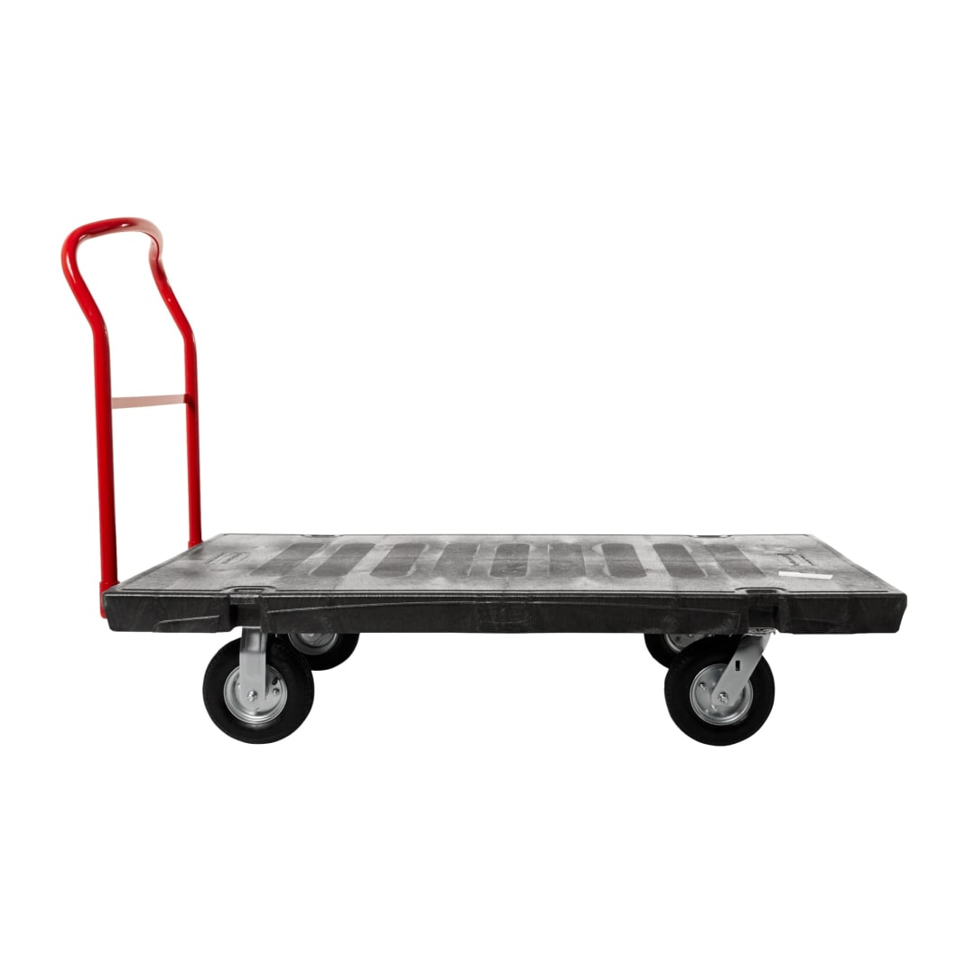 Heavy Duty Platform Truck, 30 In x 60 In with 8 In Polyolefin Casters