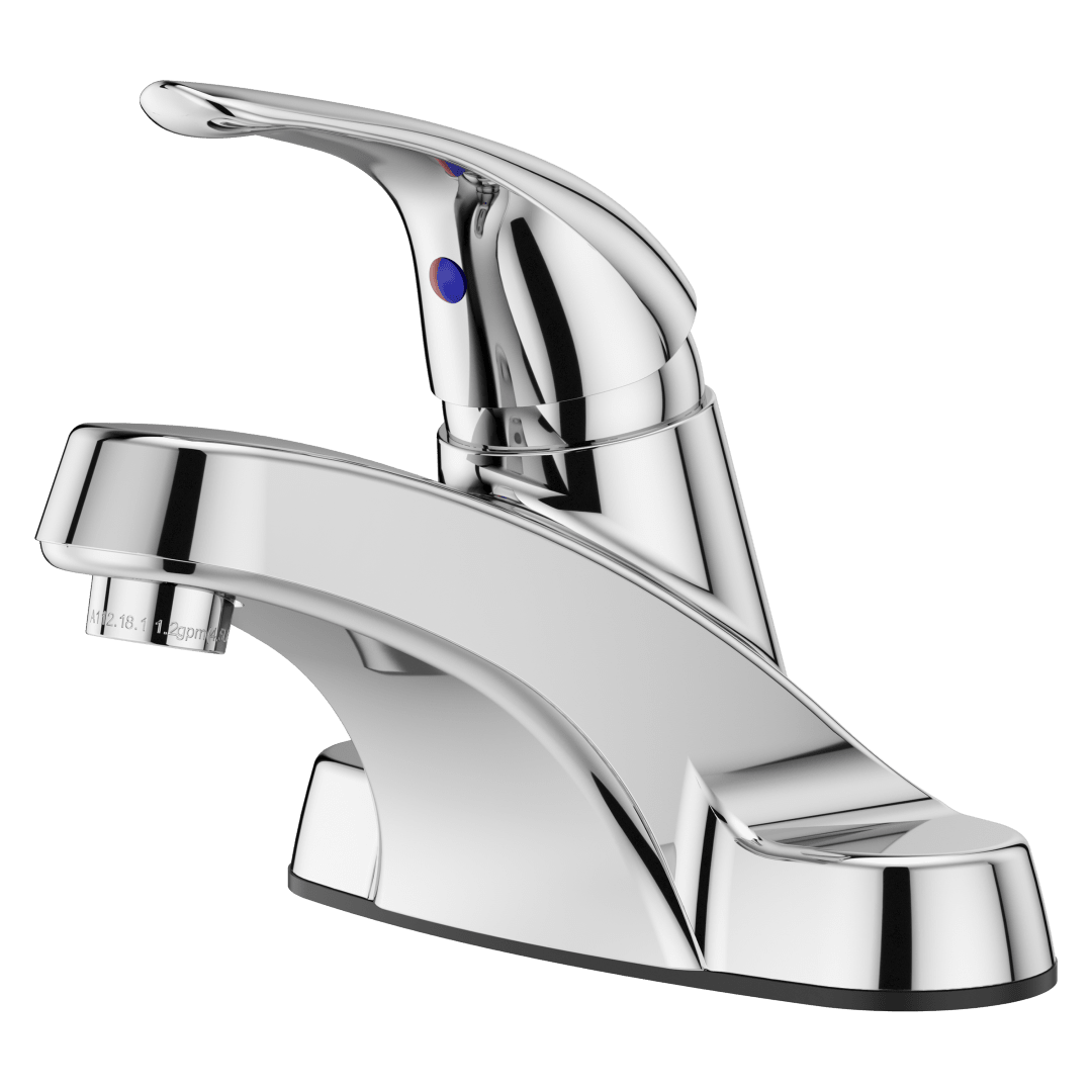Pfirst Series Single Control 4" Centerset Bathroom Faucet in Polished Chrome