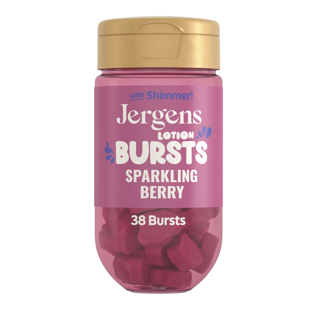 Jergens Sparkling Berry Lotion Bursts, Berry-Shaped Moisturizer, 38 Ct