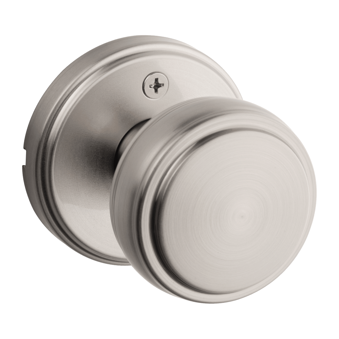 Sora Half Dummy Knob w/ Round Rose in Satin Nickel