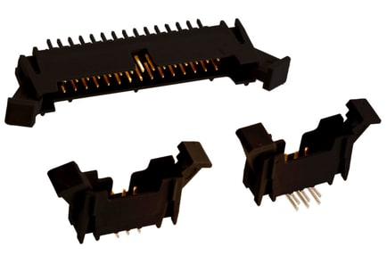 3M™ N3372-5302 RB, Wannenstiftstecker, 90° abgewinkelt, 60-polig, 3000 Serie, 2,54 mm, 0,76 µm Au, Schwarz