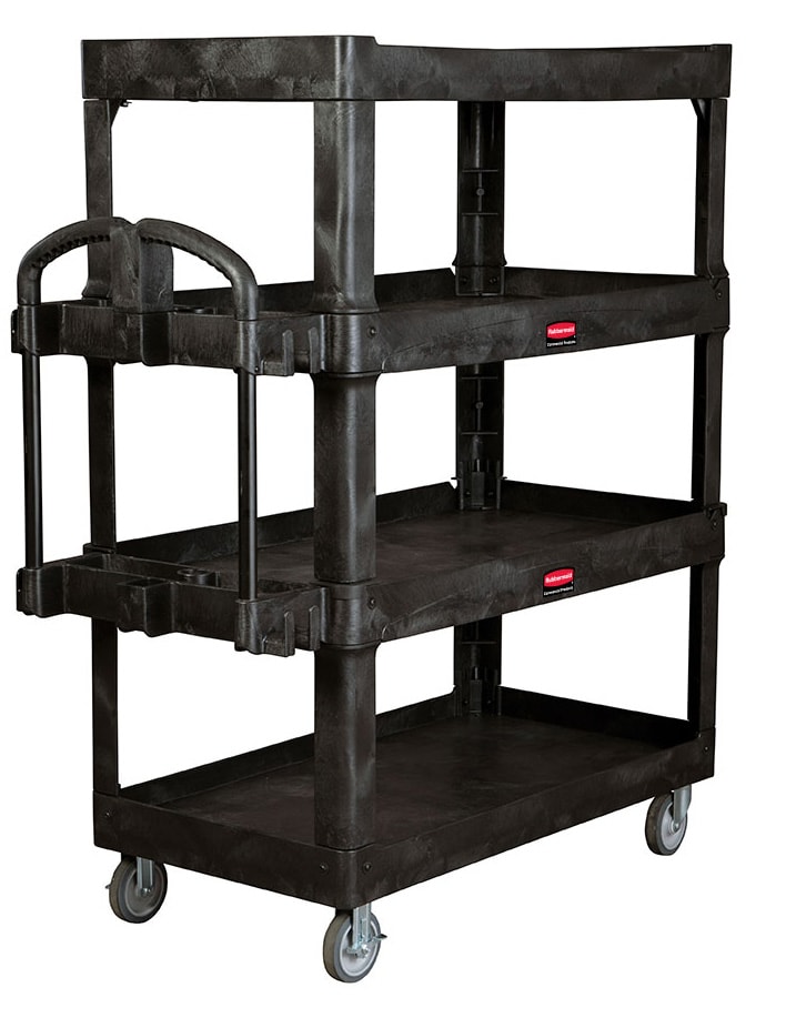 HD ERGO UTILITY CART LG BLA 4 SHELF