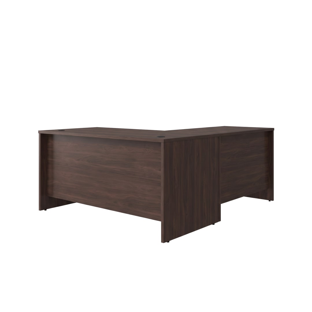 Cornerstone 59.5"W x 71"D Executive L-Desk, Espresso
