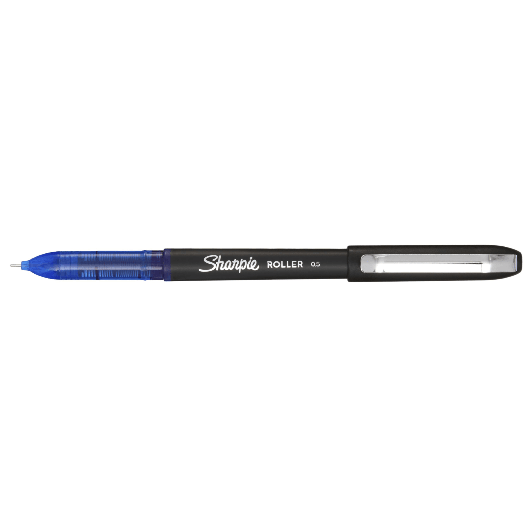 Sharpie® RollerBall® Pen, Needle Point (0.5mm) Precision Pen, Blue Ink, 1 Count