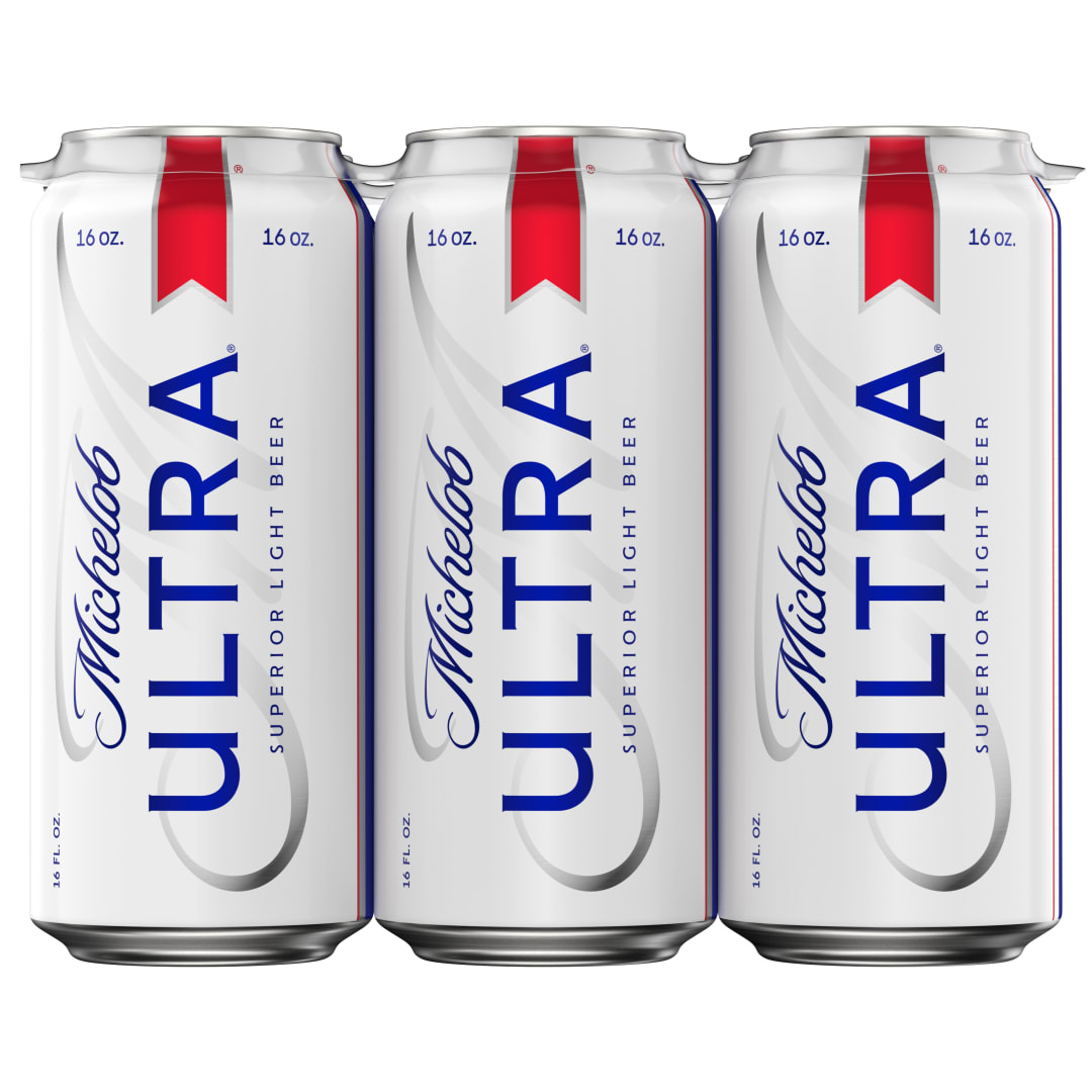 Michelob ULTRA Superior Light American Lager Beer 6 Pack, 16 fl oz Cans