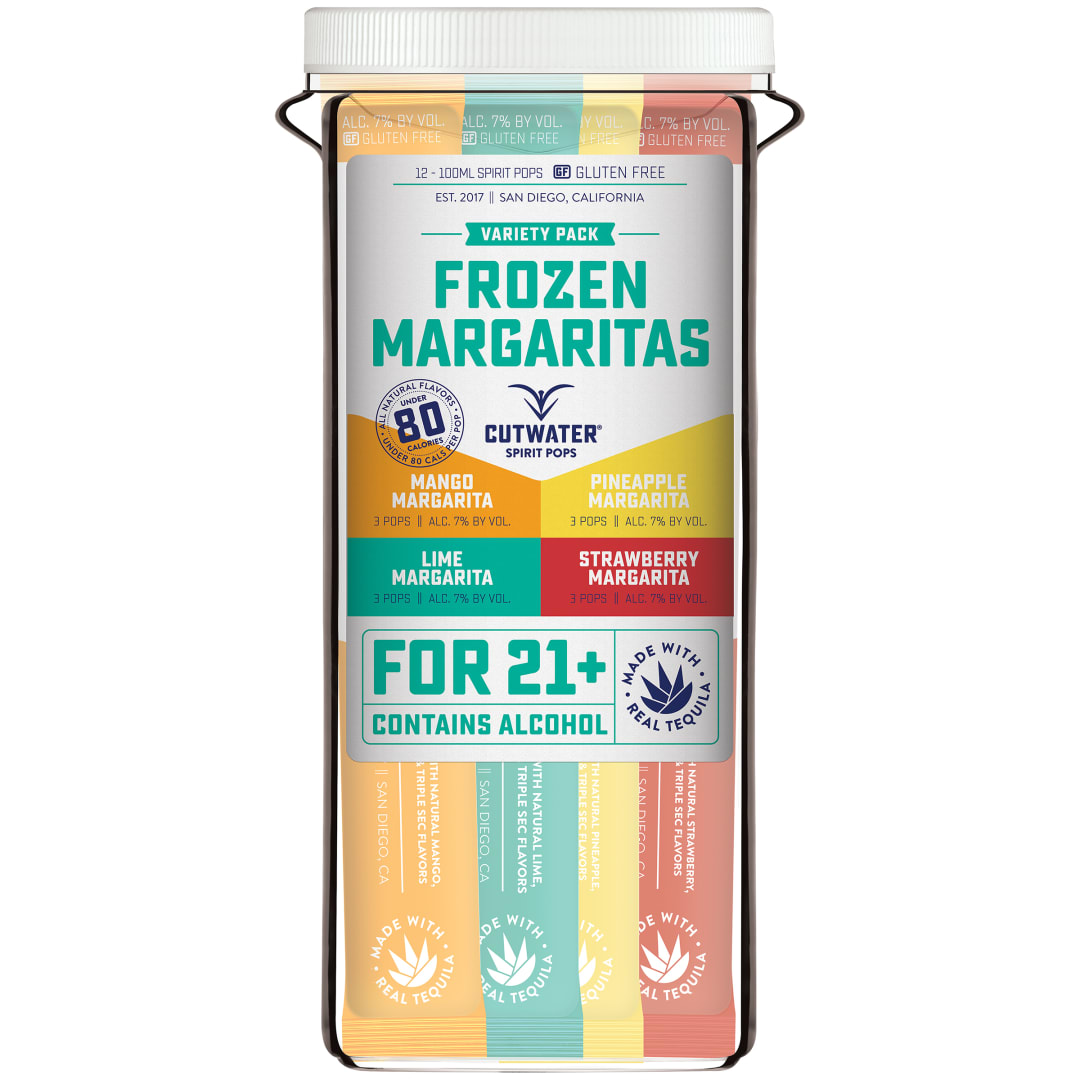Cutwater Spirit Pops Frozen Margaritas Variety Pack, 12 Pack 100ml Pops