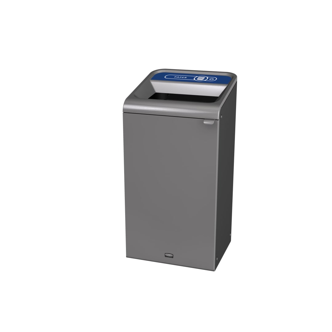 Rubbermaid Commercial Products Configure™ 23 Gal 1-Stream Paper Trash Can, Grey Stenni