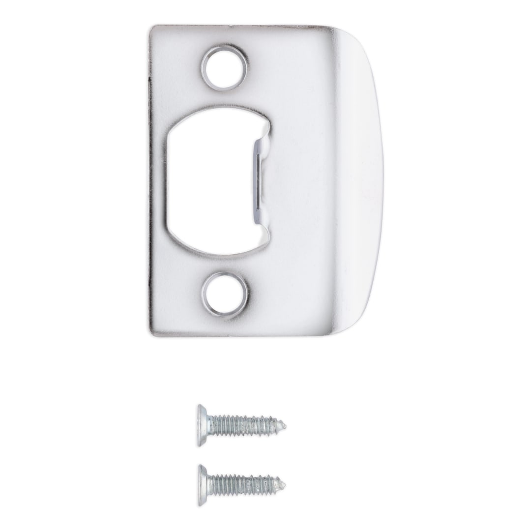 Square Corner Full Lip Strike for Knob/Lever in Polished Chrome or Satin Chrome Finish