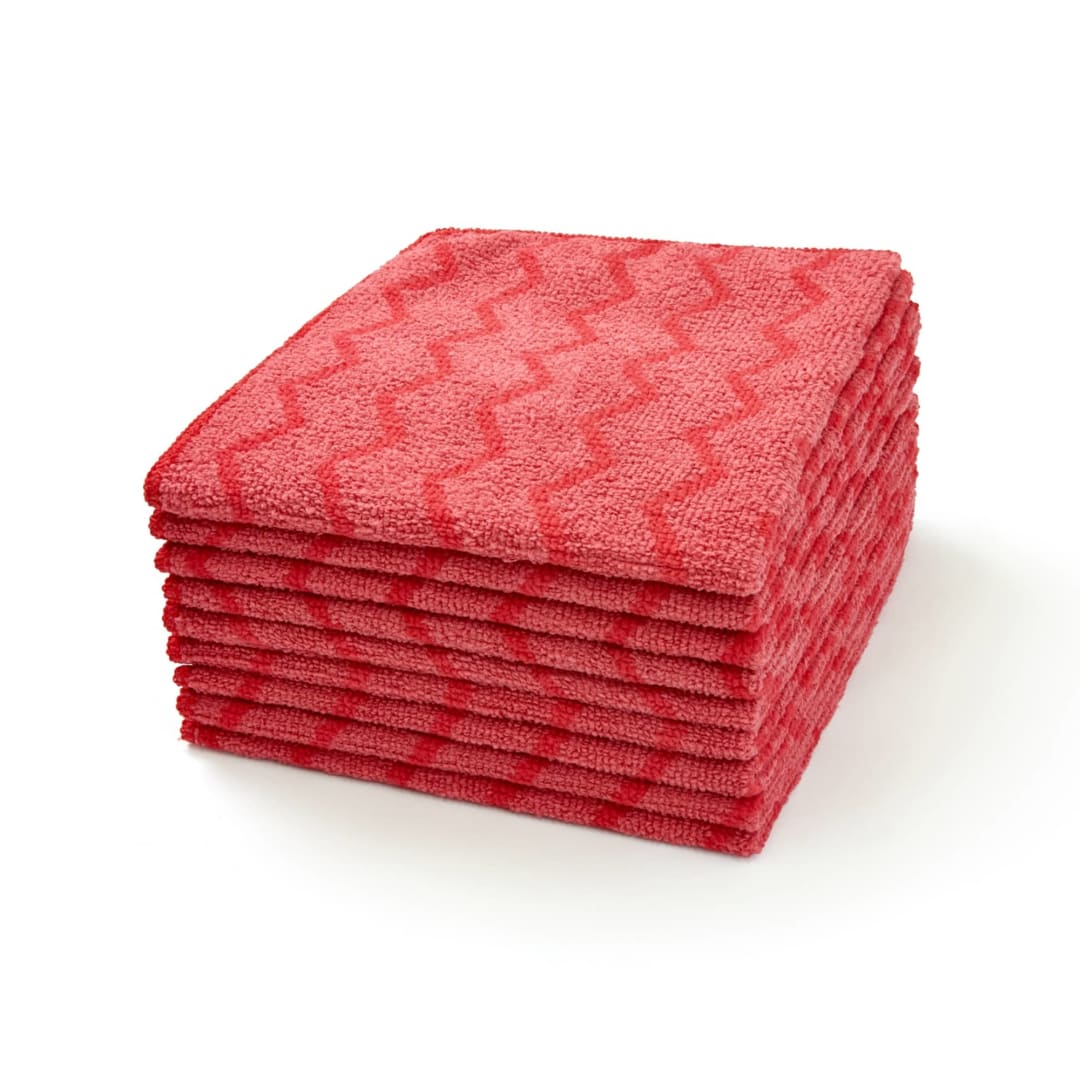 Rubbermaid Commercial Products HYGEN 16" x 16" Microfiber Cloth, Red