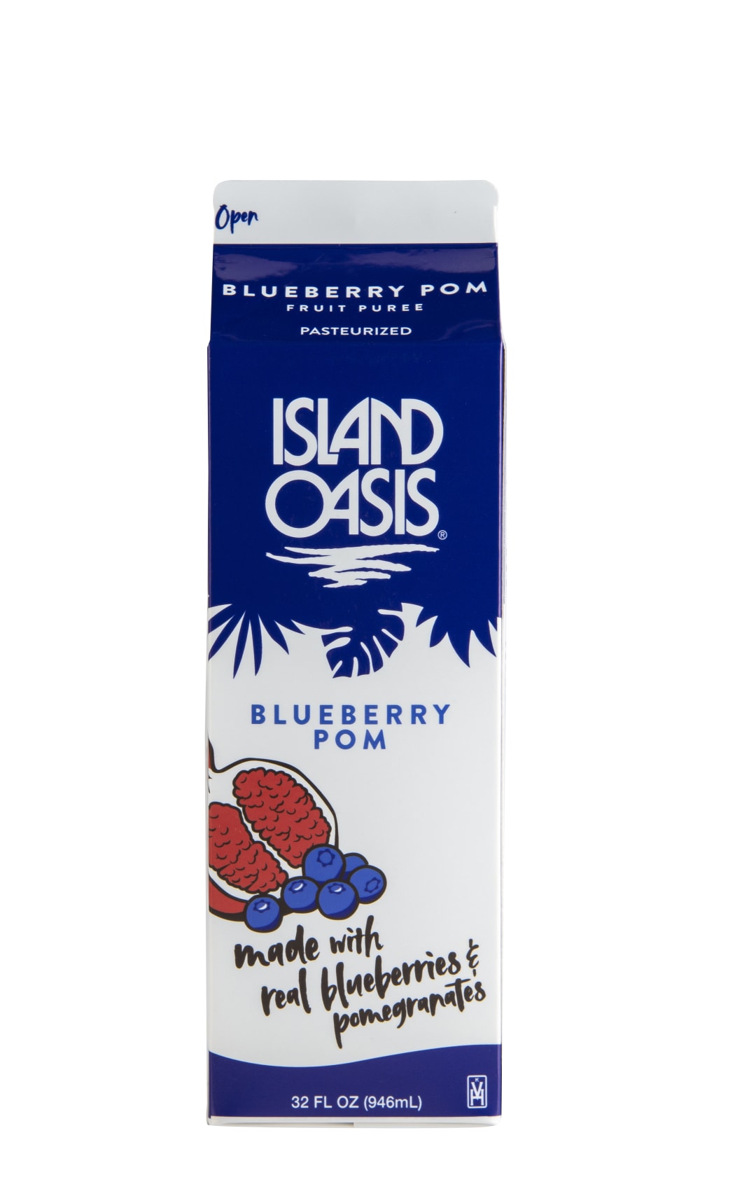 Island Oasis Blueberry Pomegranate Beverage Mix, Frozen, 12 x 1 qt
