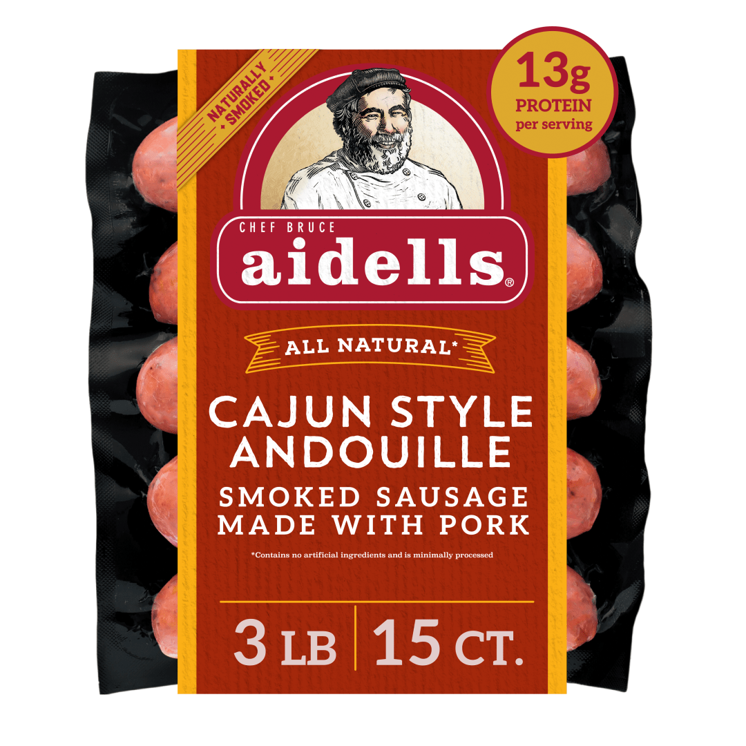 Aidells® Smoked Pork Sausage, Cajun Style Andouille, 3 lb (15 Count)