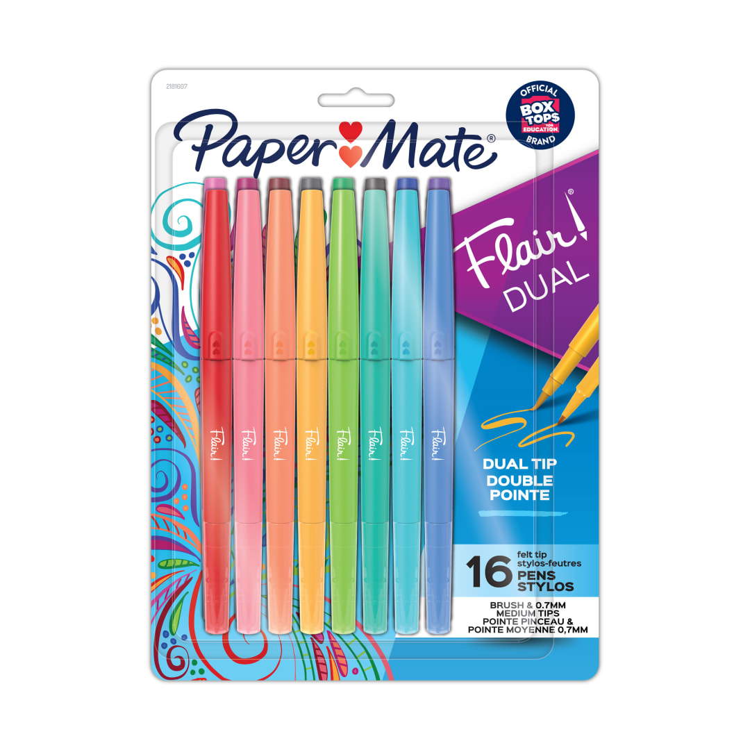 PM FLAIR DUO BRUSH 16CT CARD ASST