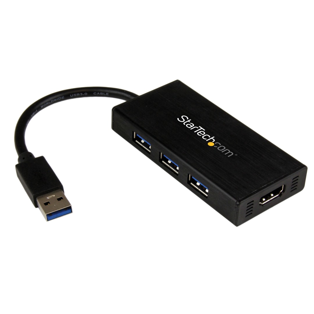 USB 3.0 to HDMI Graphics Adapter w/ 3-Port USB Hub