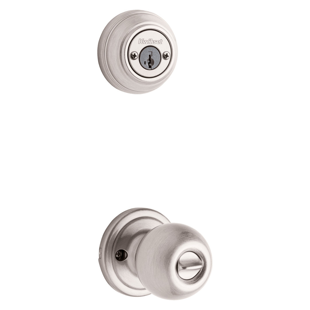 979 Double Cylinder Interior Pack w/Circa Keyed Entry Knob featuring SmartKey Security™ for Montara Handlesets in Satin Nickel