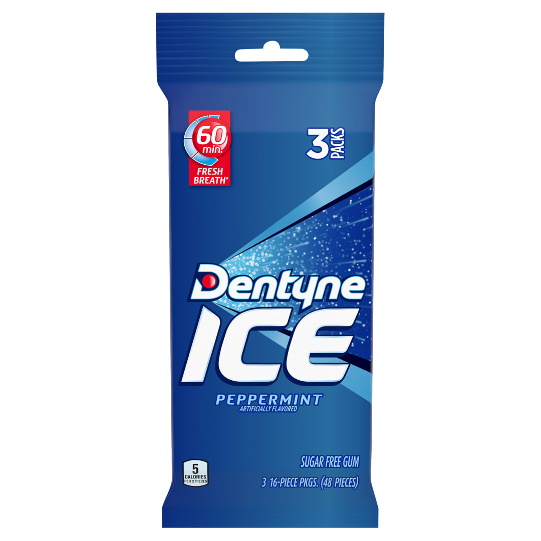 Dentyne Ice Sugar Free Chewing Gum Peppermint 14 pc MUP 3pk