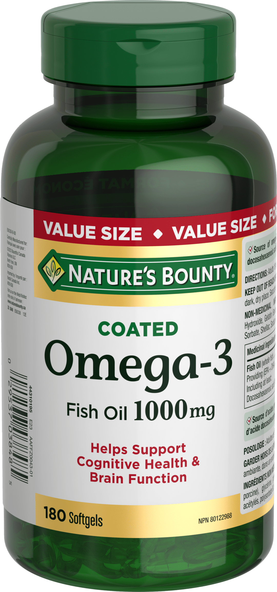 NBTY Fsh Oil 1000mg 12x180 SGL CA