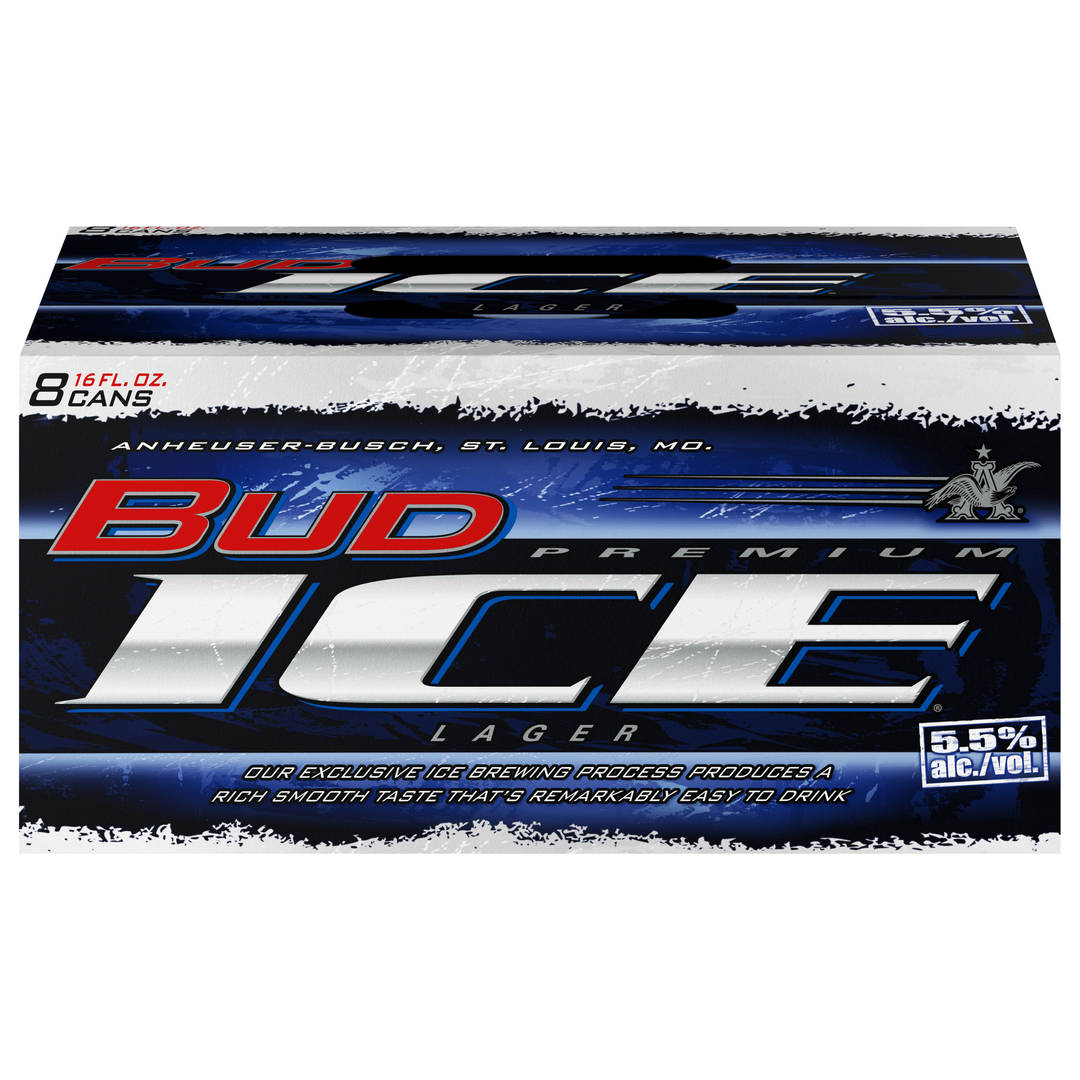 Bud Ice Premium Lager Beer 8 - 16 fl oz Cans