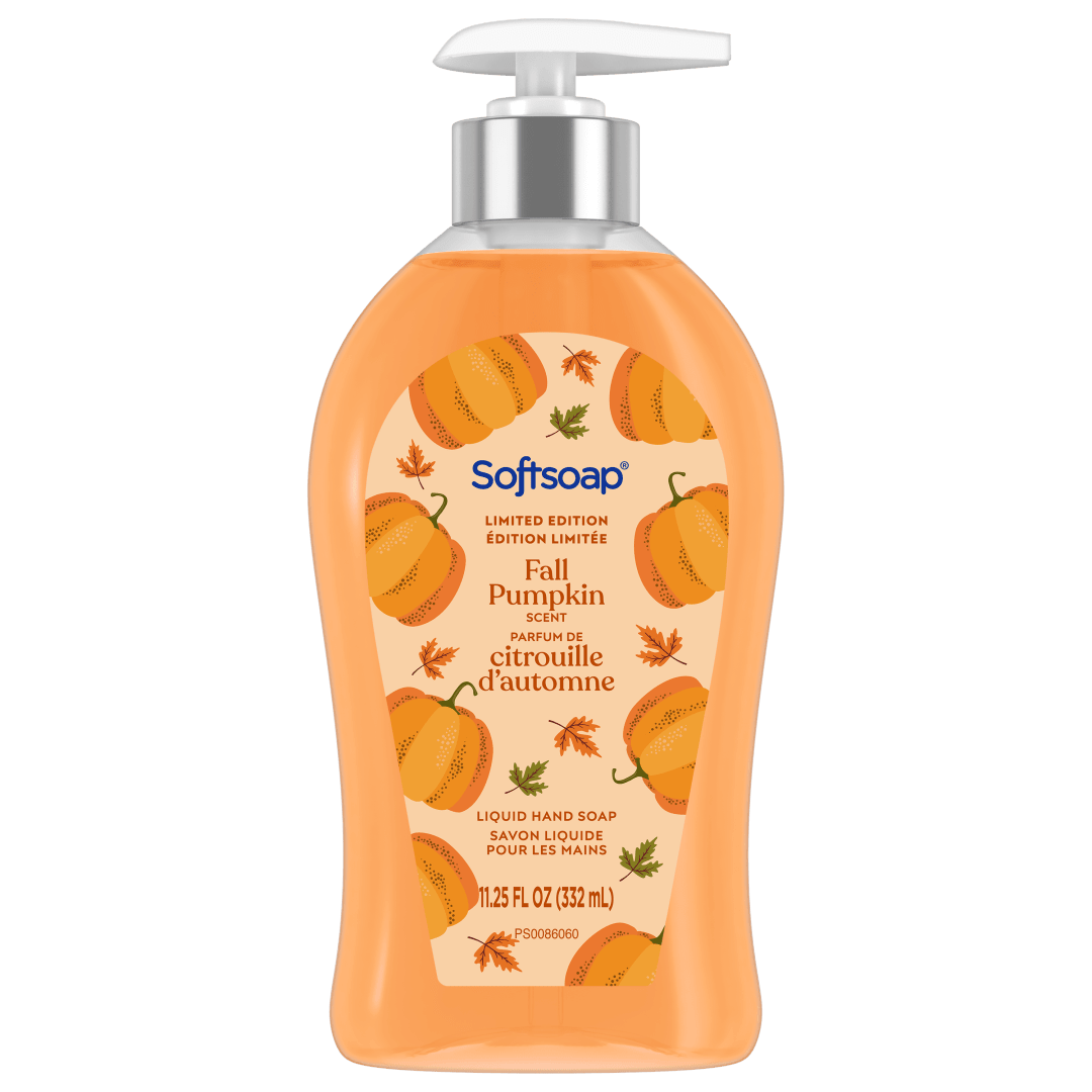 Softsoap Limited Edition Liquid Hand Soap, Bathroom or Kitchen Hand Soap, Fall Pumpkin Scent, 11.25 fl oz Pump Bottle
