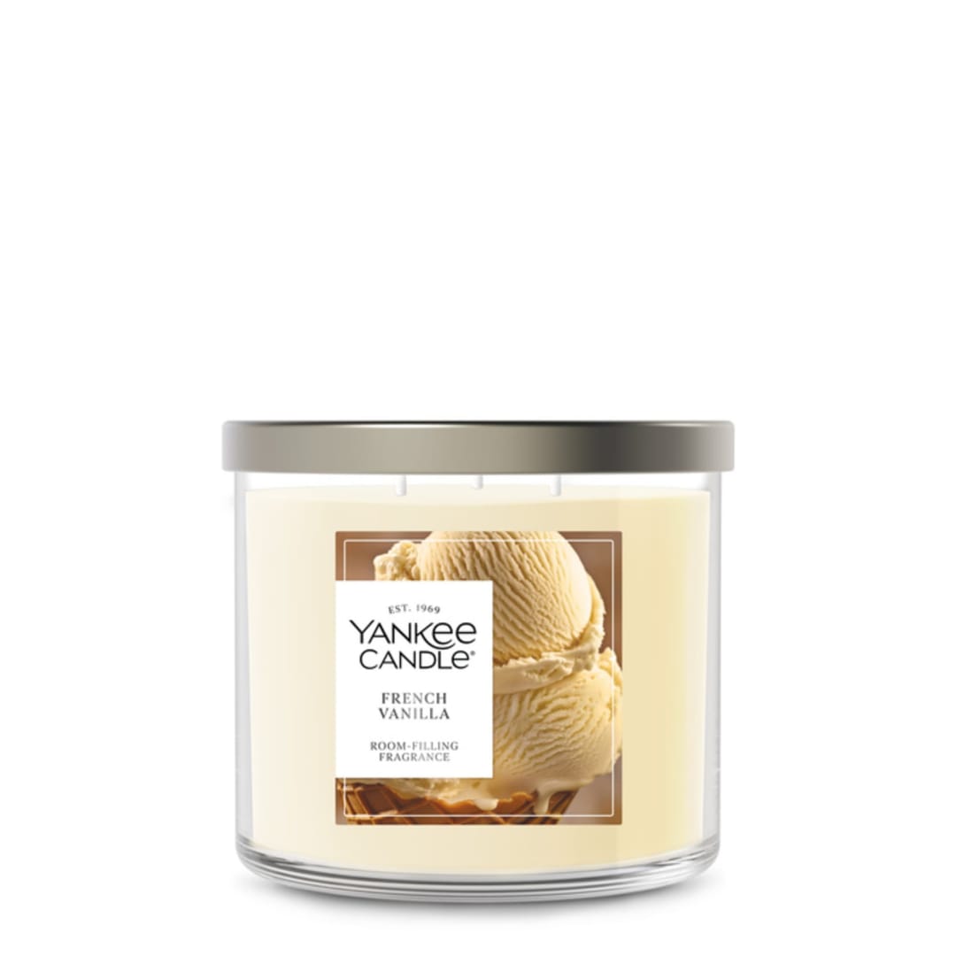 Yankee Candle 3 Wick Candle Jar, Scented Candle with up to 40 Hours of Burn Time, Premium Plant Wax Blend for Consistent Long Lasting Scent from First to Last Burn, French Vanilla