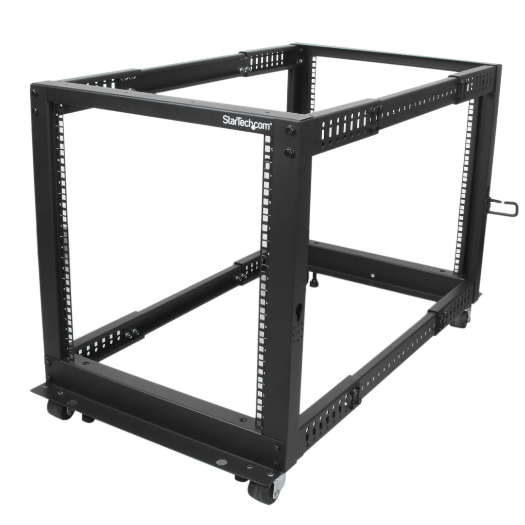 12U Adjustable 4 Post Open Frame Server Rack