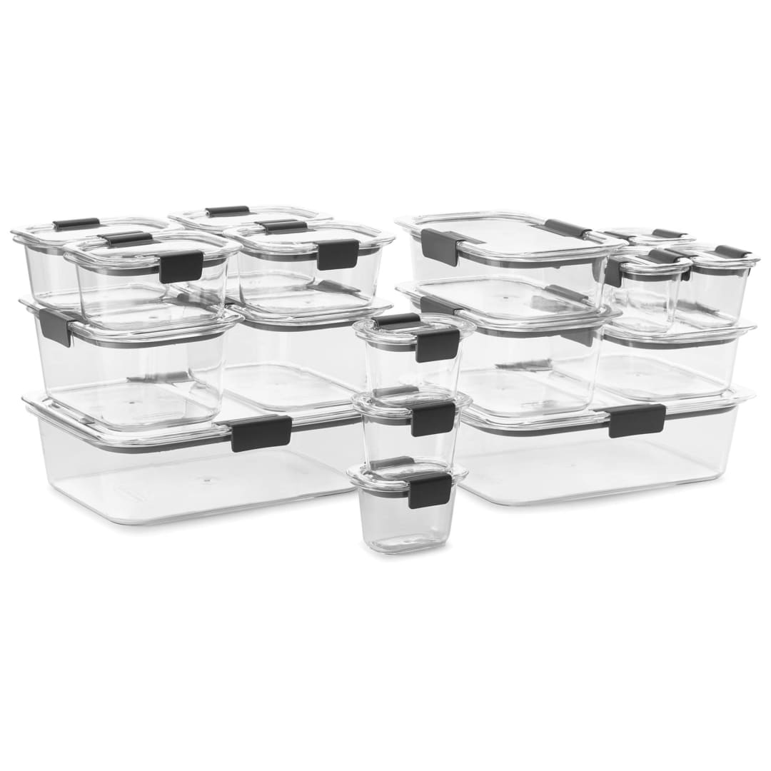 Rubbermaid® Brilliance® Leak-Proof Food Storage Containers with Airtight Lids, Set of 18 (36 Pieces Total)