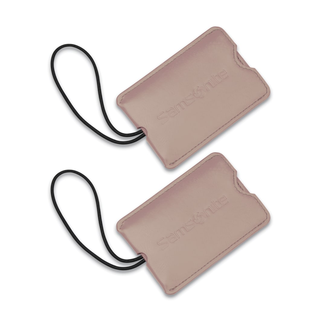 Travel Acc Pt 2Pk Vinyl Id Tags - Dusty Rose