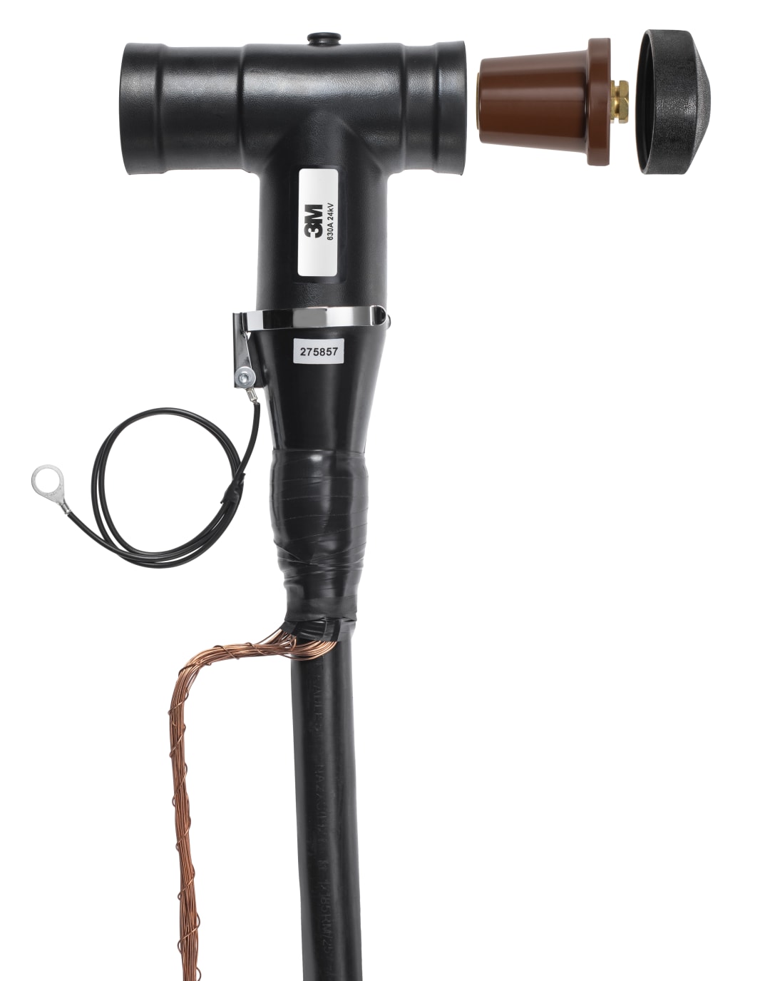 3M™ 94-EE 995-6/240 Steckendverschluß, 1 Leiter, T, 630 A, 18/30 kV Innenraum, 1x 150 - 240 mm²