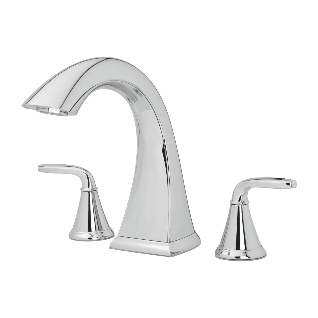 Pasadena 2-Handle Complete Roman Tub Faucet in Polished Chrome