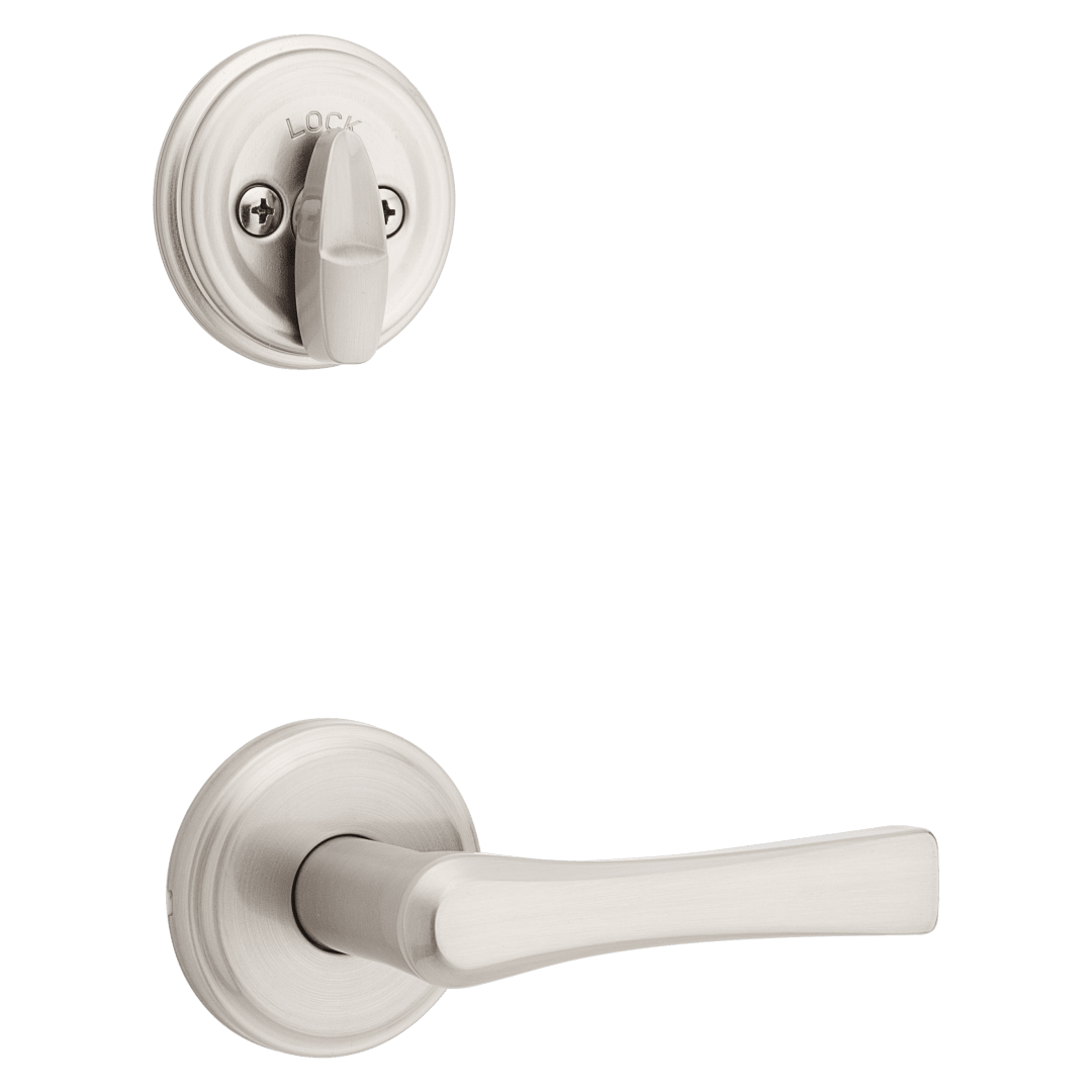 966 Single Cylinder Interior Pack w/ Katella Lever Handlesets in Satin Nickel