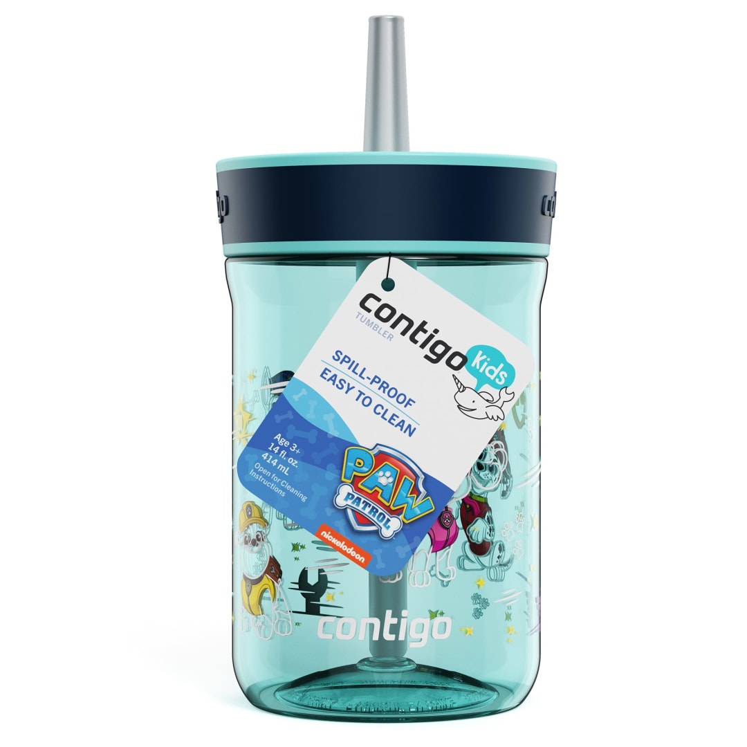 Contigo® Kids’ Leighton Straw Tumbler with Spill-Proof Leak-Proof Lid, 14 Oz.