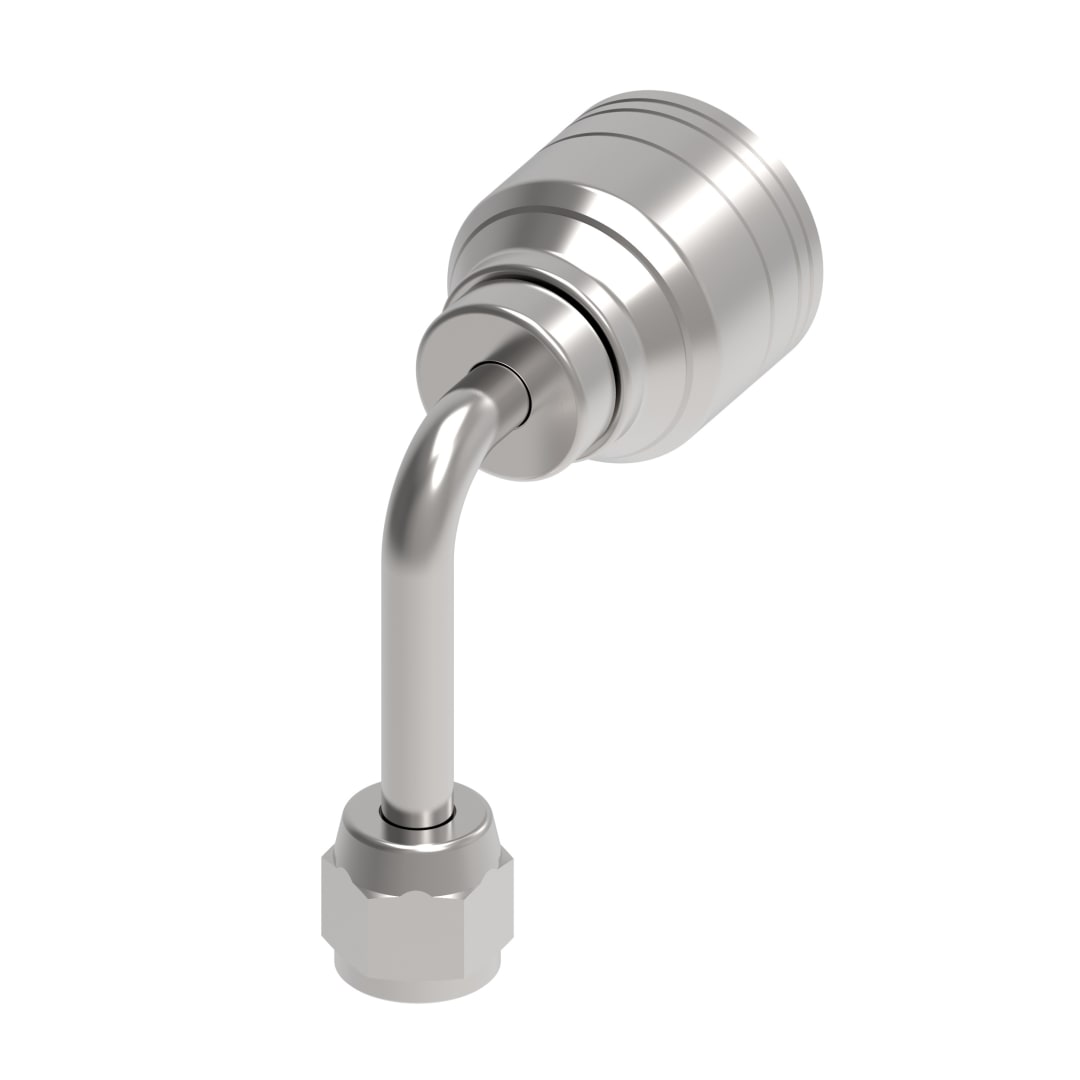 1/4 FJIC 90D LNG X 3/8 HYD HOSE FITTING