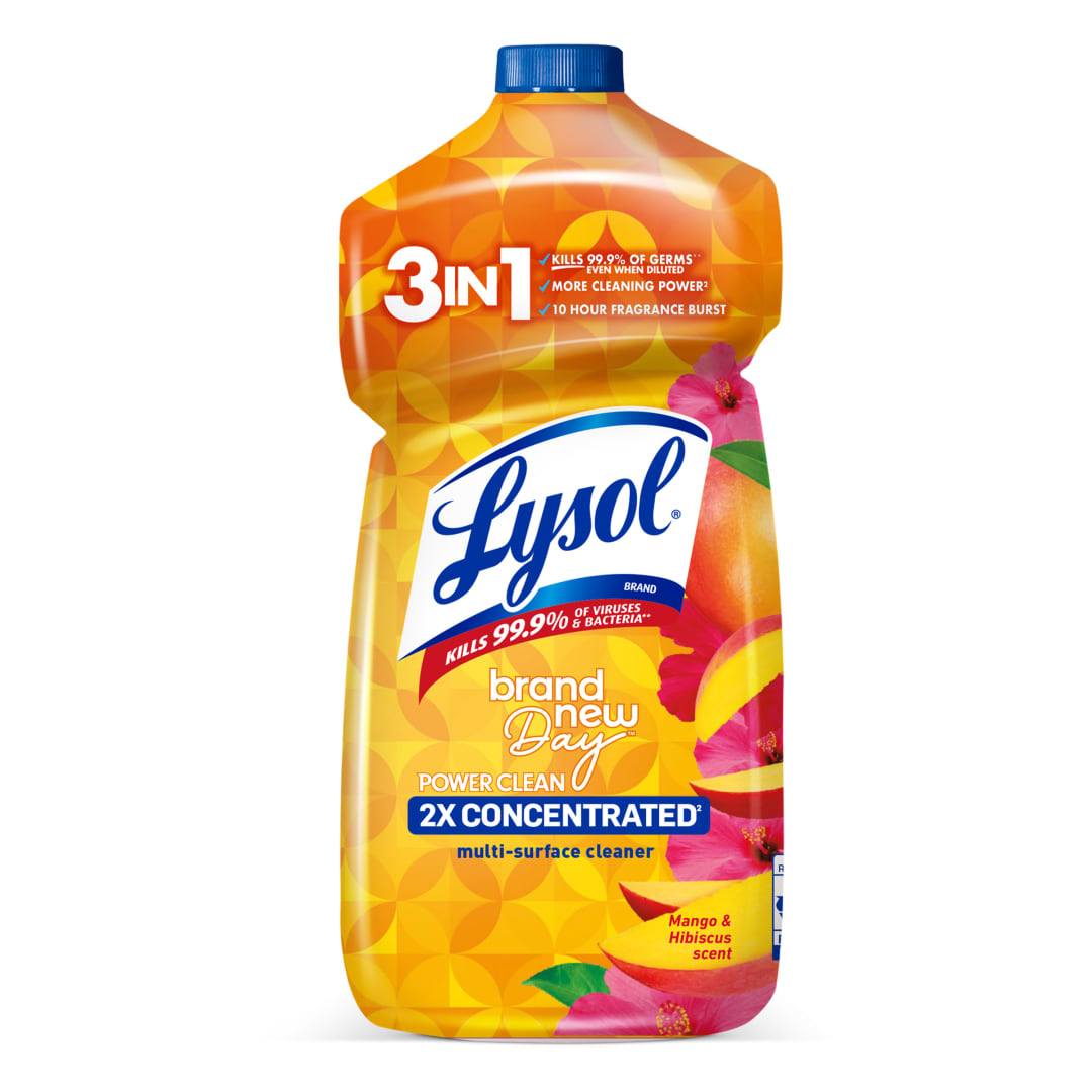 LYSOL® Multi-Surface Cleaner 2X Concentrated - Pourable Brand New Day™ Mango & Hibiscus 9/48 oz.