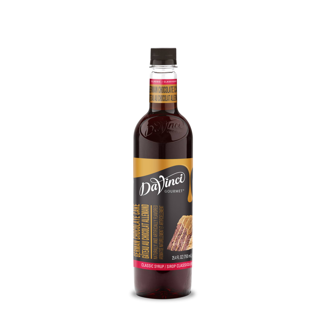 DaVinci Gourmet German Chocolate Cake Syrup, Plastic Bottle, 4 x 750 mL