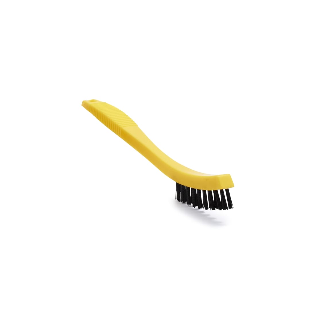 Rubbermaid Commercial Products 8.5" Tile and Grout Scrub Brush, Plastic Bristles, Black