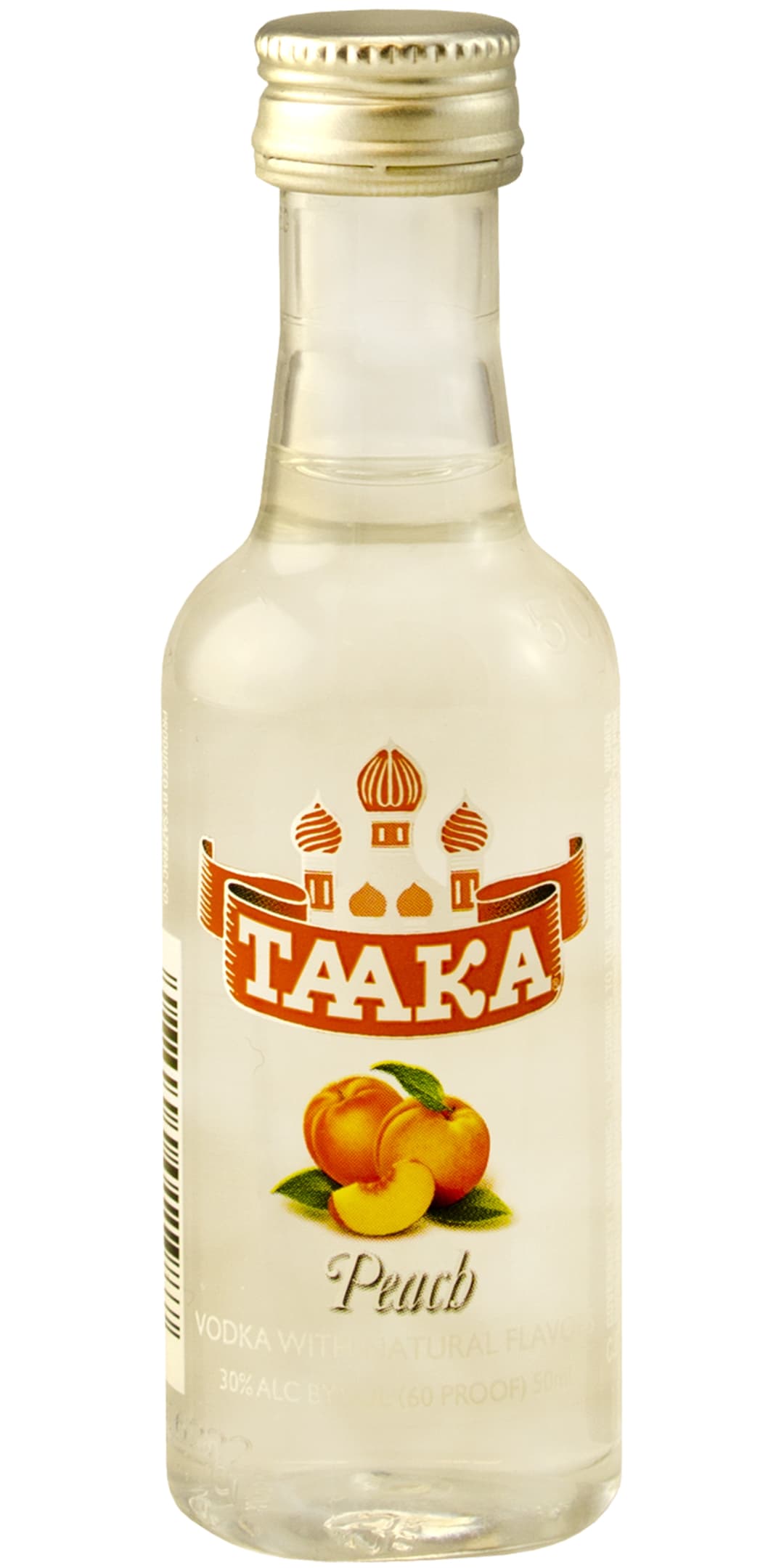Taaka Peach Vodka 50ml 60 Proof